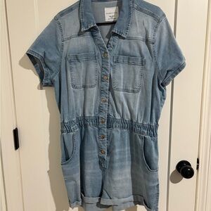 Celebrity Pink Light Blue Denim shortalls